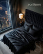 Black Italian MicroModal satin bedding – MONET Collection (Nero)