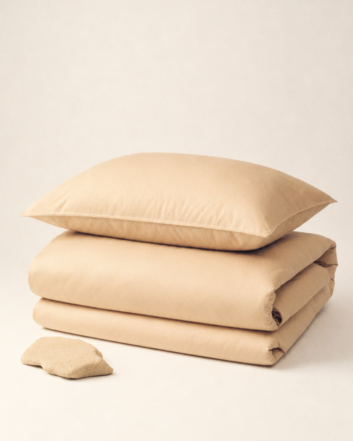 Sand Italian cotton sateen bedding – Terra Bruciata Collection (Sabbia secca)