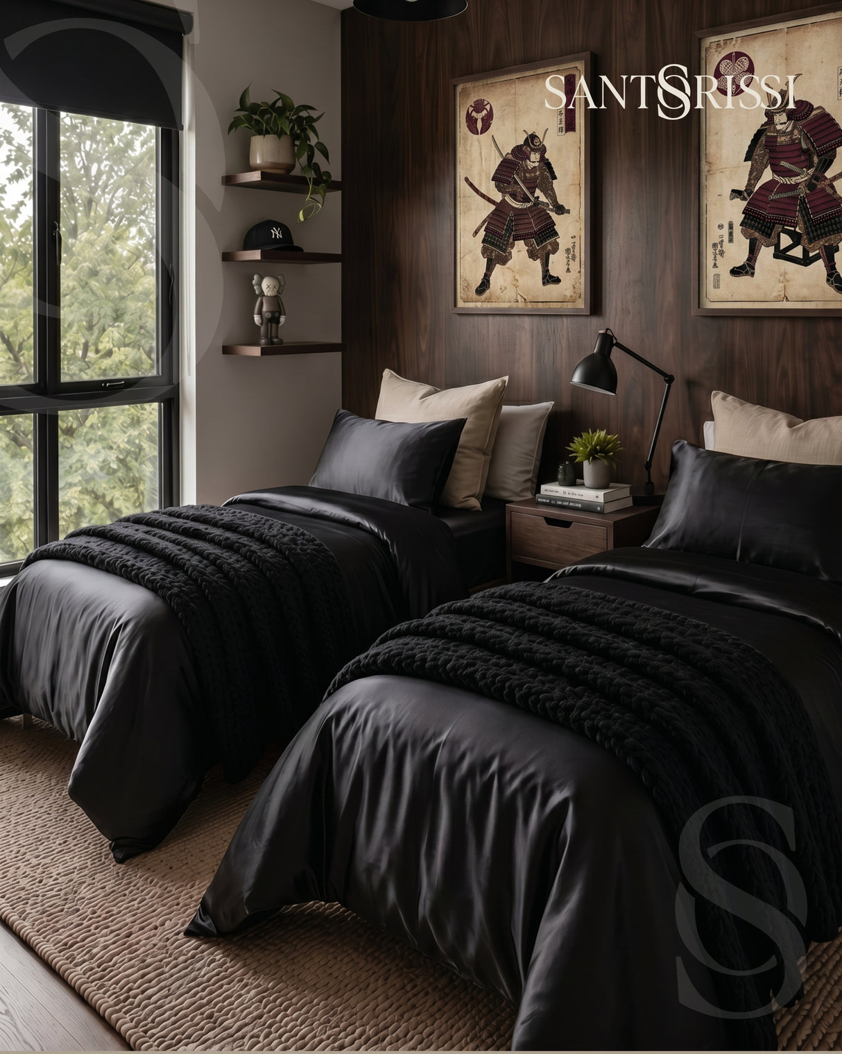 Italian MicroModal Teen Bedding Set – MONET Collection · Nero