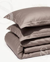 Taupe Italian cotton sateen bedding – Pietra e Cenere Collection (Pietra viva)