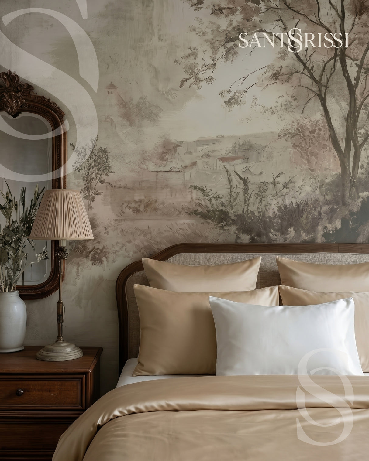 Gold Italian MicroModal satin bedding – MONET Collection (Dorato)
