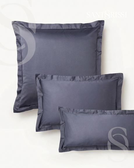 Slate grey Italian cotton sateen bedding – Pietra e Cenere Collection (Ardesia)