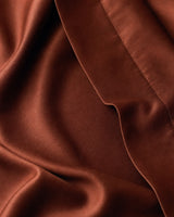 Italian Cotton Sateen Fitted Sheet – Terra Bruciata Collection · Argilla scura