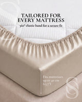 Champagne Italian MicroModal satin bedding – MONET Collection (Shine)