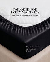 Black Italian MicroModal satin bedding – MONET Collection (Nero)