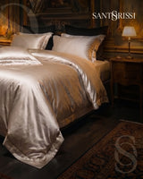 Champagne Italian MicroModal satin bedding – MONET Collection (Shine)