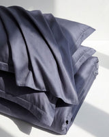 Single Duvet Cover Set 140x200 with Pillowcase · Italian Cotton Sateen · Ardesia