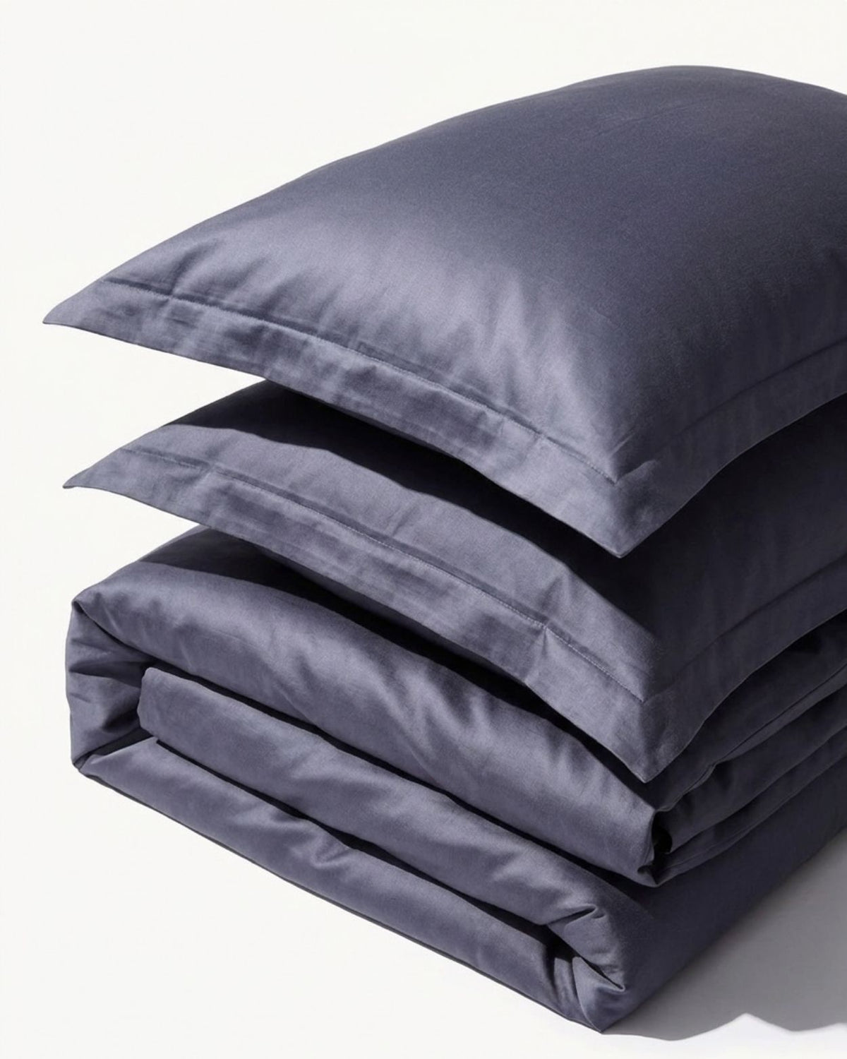 Double Duvet Cover Set 200x200 with 2 Pillowcases · Italian Cotton Sateen · Ardesia