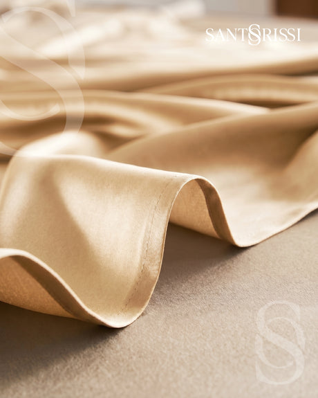 Gold Italian MicroModal satin bedding – MONET Collection (Dorato)