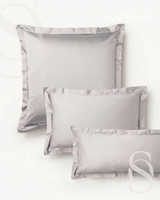 Light grey Italian cotton sateen bedding – Pietra e Cenere Collection (Cenere chiara)
