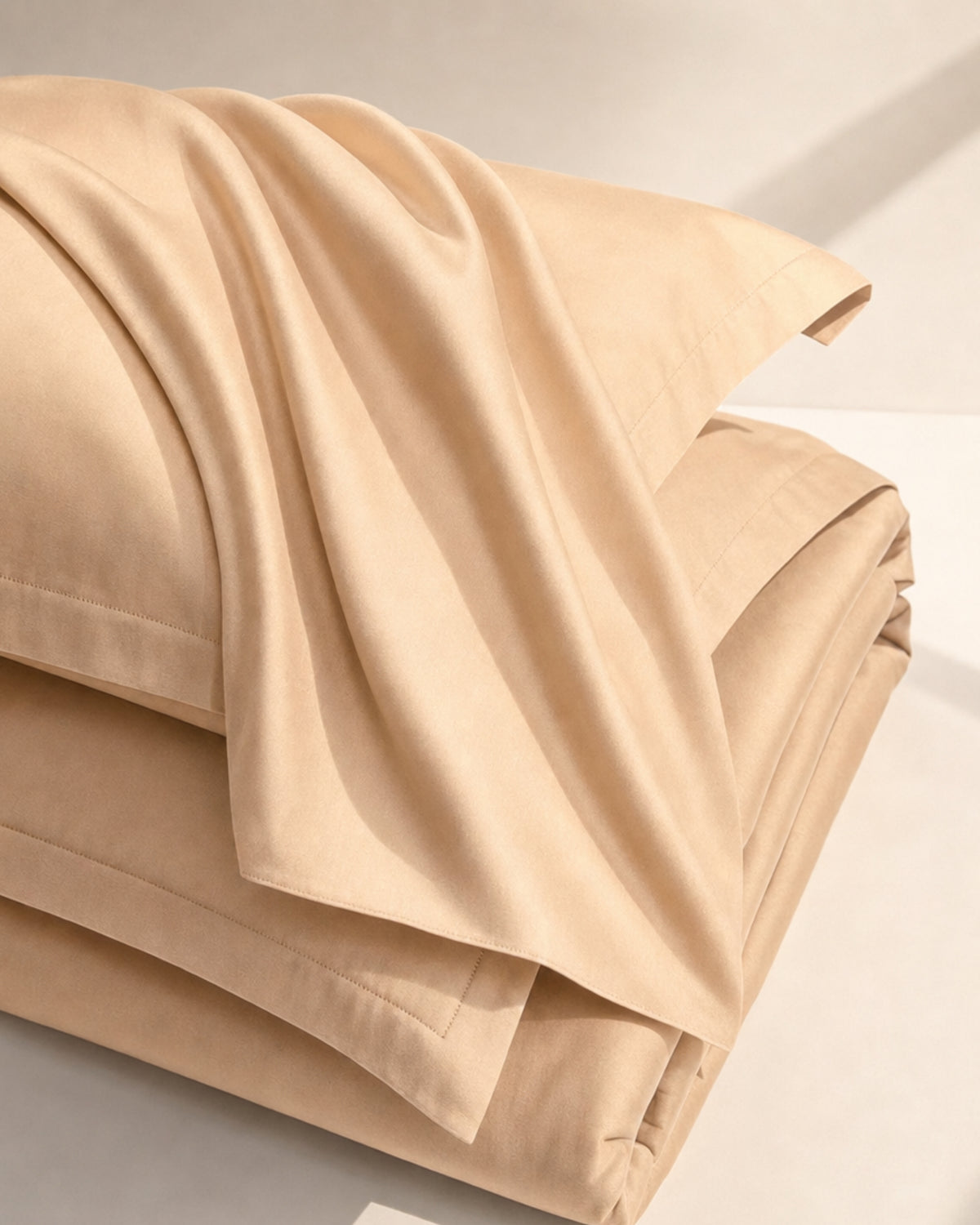 Sand Italian cotton sateen bedding – Terra Bruciata Collection (Sabbia secca)