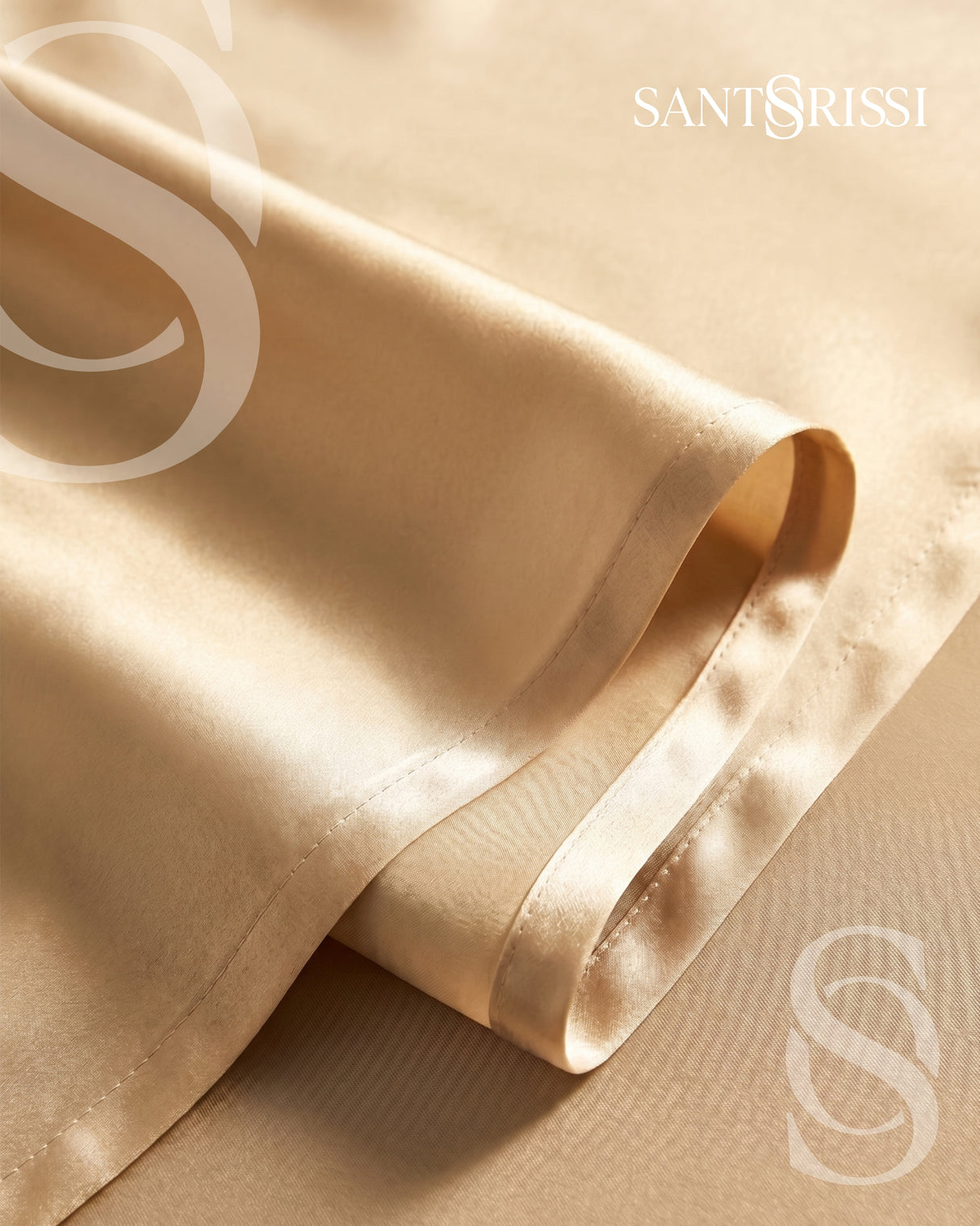 Gold Italian MicroModal satin bedding – MONET Collection (Dorato)