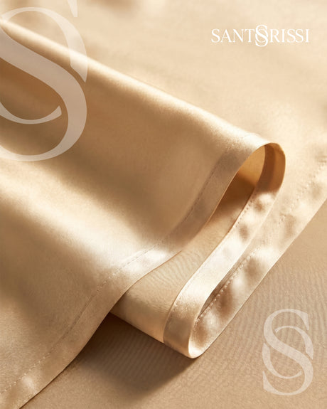 Gold Italian MicroModal satin bedding – MONET Collection (Dorato)