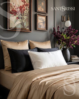 Gold Italian MicroModal satin bedding – MONET Collection (Dorato)