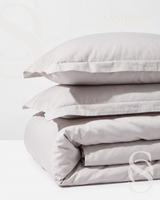 Light grey Italian cotton sateen bedding – Pietra e Cenere Collection (Cenere chiara)
