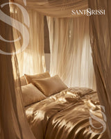 Gold Italian MicroModal satin bedding – MONET Collection (Dorato)