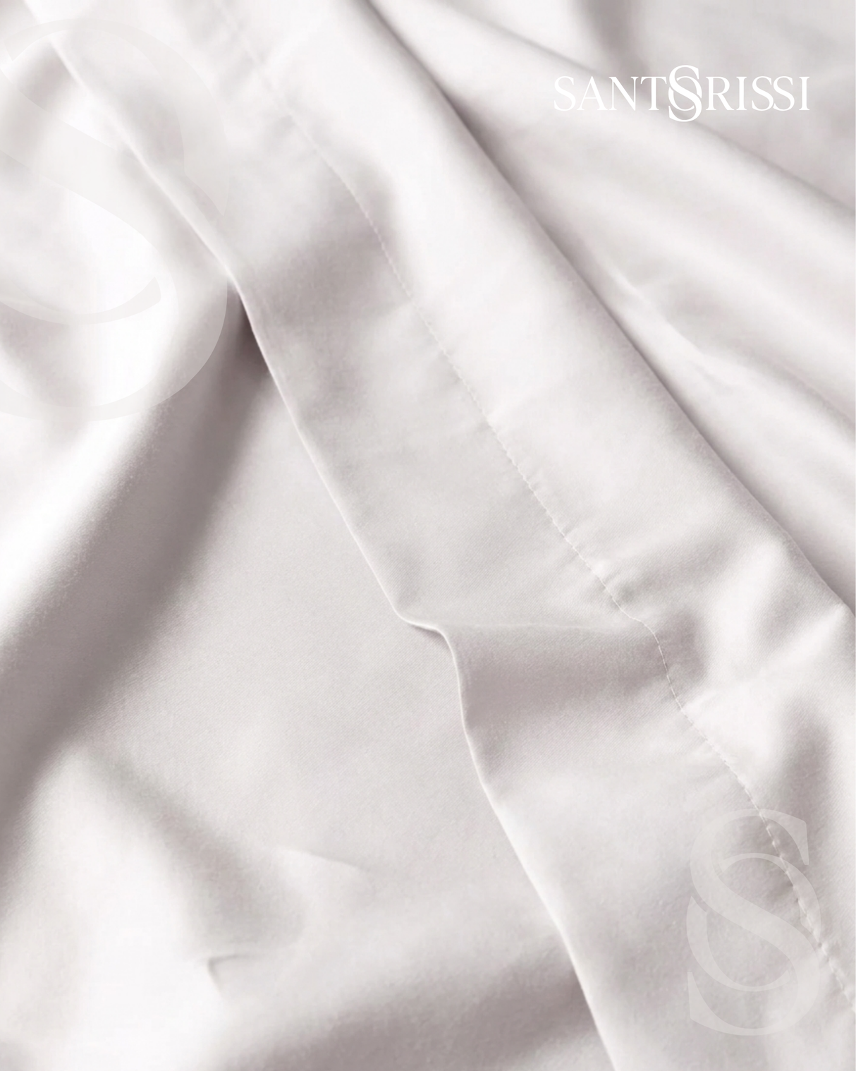 Light grey Italian cotton sateen bedding – Pietra e Cenere Collection (Cenere chiara)