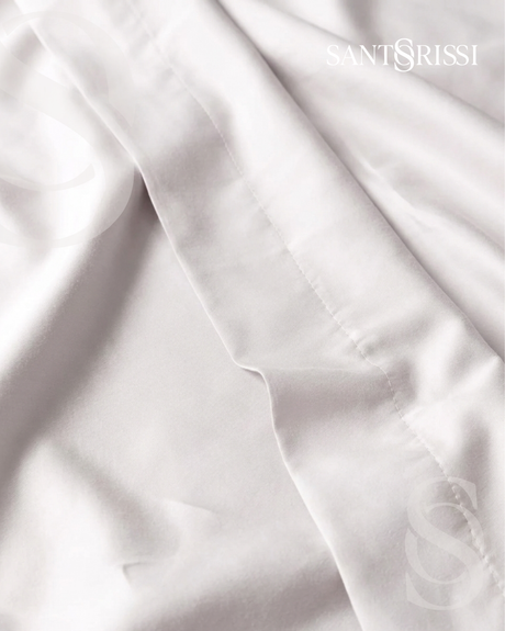 Light grey Italian cotton sateen bedding – Pietra e Cenere Collection (Cenere chiara)