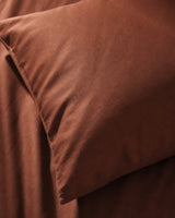 Italian Cotton Sateen Pillowcase – Terra Bruciata Collection · Argilla scura