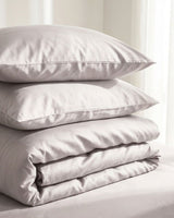 Double Duvet Cover Set 200x200 with 2 Pillowcases · Italian Cotton Sateen · Cenere chiara