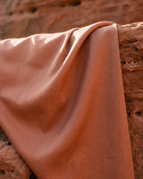 Italian Cotton Sateen Flat Sheet – Terra Bruciata Collection · Muro al tramonto