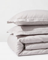 King Duvet Cover Set 240x220 with 2 Pillowcases · Italian Cotton Sateen · Cenere chiara