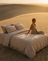 Double Duvet Cover Set 200x200 with 2 Pillowcases · Italian Cotton Sateen · Sabbia secca