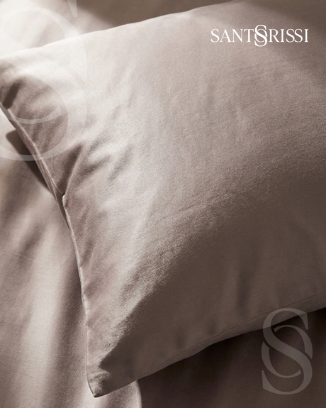 Taupe Italian cotton sateen bedding – Pietra e Cenere Collection (Pietra viva)