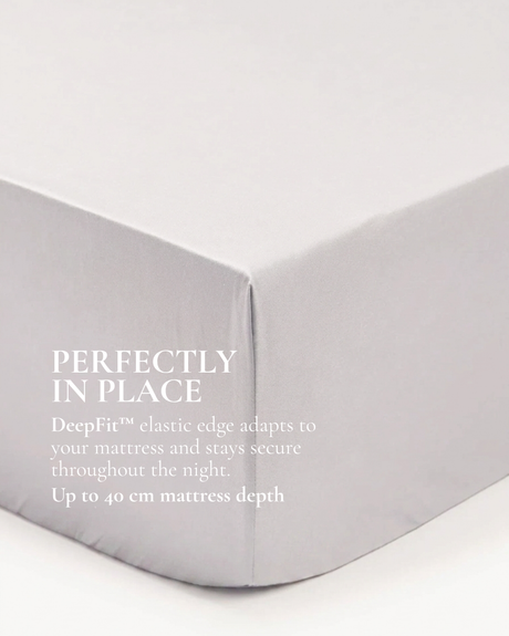 Light grey Italian cotton sateen bedding – Pietra e Cenere Collection (Cenere chiara)