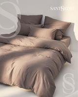 Taupe Italian cotton sateen bedding – Pietra e Cenere Collection (Pietra viva)