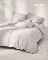 Light grey Italian cotton sateen bedding – Pietra e Cenere Collection (Cenere chiara)