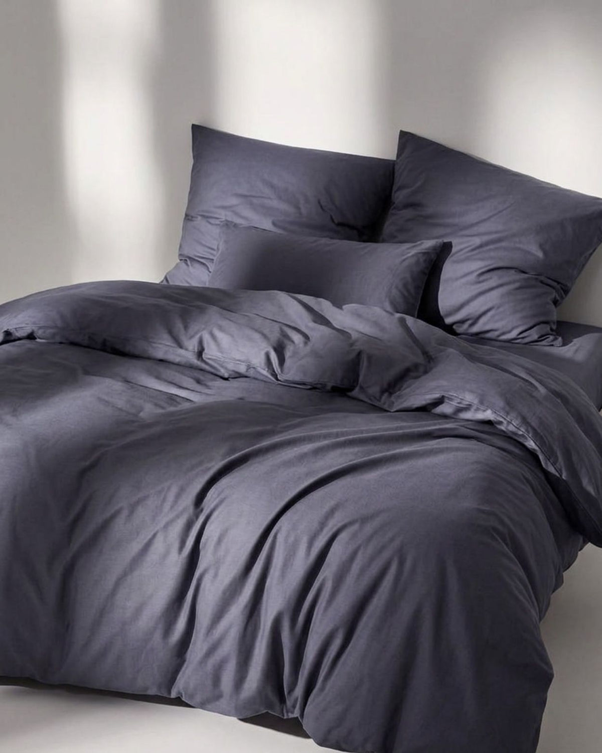 Double Duvet Cover Set 200x200 with 2 Pillowcases · Italian Cotton Sateen · Ardesia