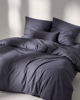 Double Duvet Cover Set 200x200 with 2 Pillowcases · Italian Cotton Sateen · Ardesia
