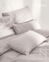 Light grey Italian cotton sateen bedding – Pietra e Cenere Collection (Cenere chiara)