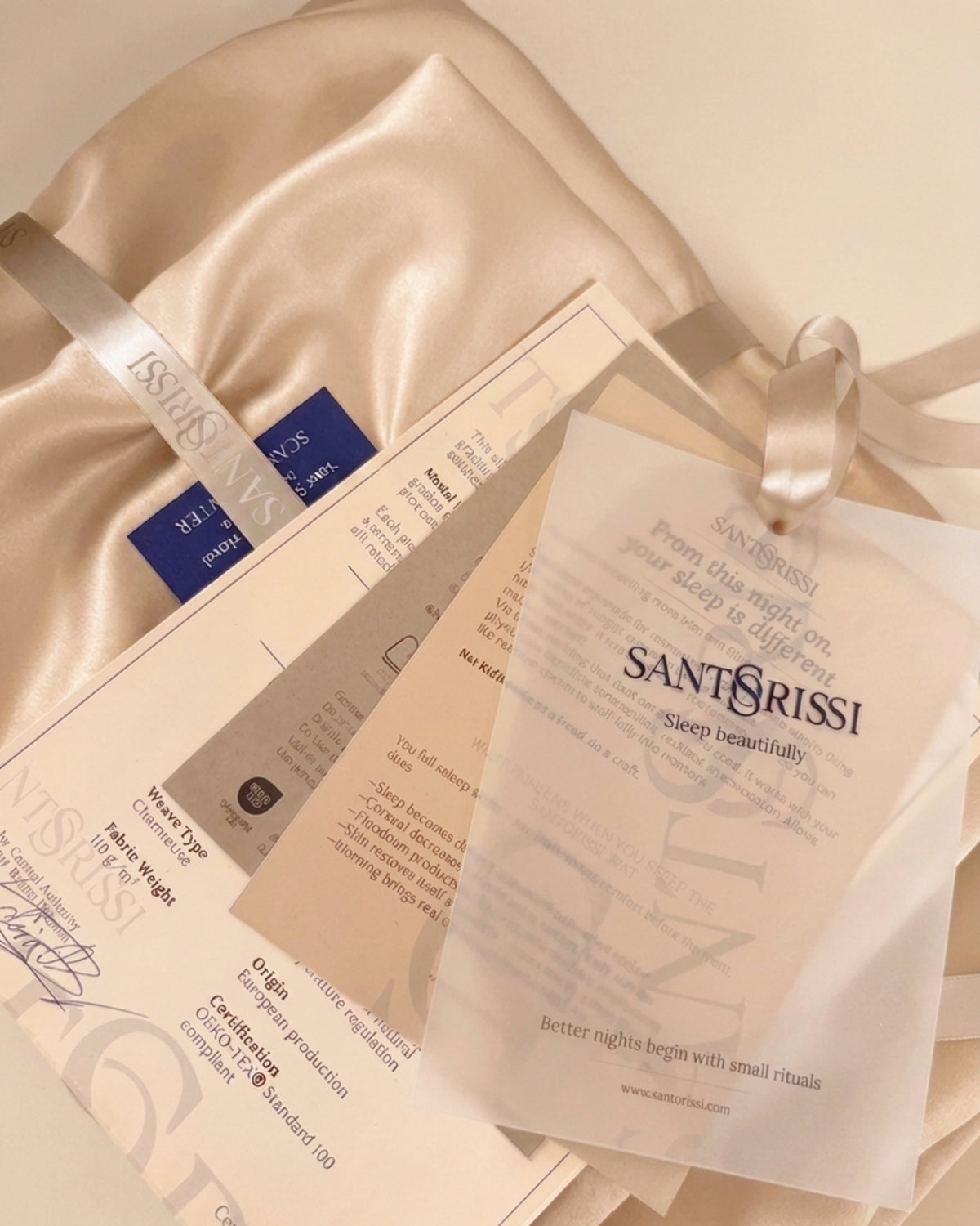 Sand Italian cotton sateen bedding – Terra Bruciata Collection (Sabbia secca)