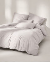 Double Duvet Cover Set 200x200 with 2 Pillowcases · Italian Cotton Sateen · Cenere chiara