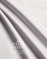 Light grey Italian cotton sateen bedding – Pietra e Cenere Collection (Cenere chiara)