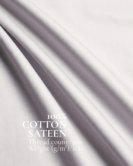 Light grey Italian cotton sateen bedding – Pietra e Cenere Collection (Cenere chiara)