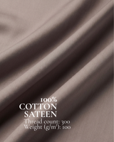 Taupe Italian cotton sateen bedding – Pietra e Cenere Collection (Pietra viva)