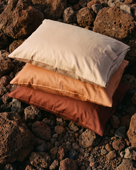 Sand Italian cotton sateen bedding – Terra Bruciata Collection (Sabbia secca)