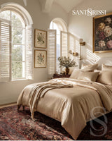Gold Italian MicroModal satin bedding – MONET Collection (Dorato)