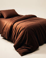 Italian Cotton Sateen Duvet Cover – Terra Bruciata Collection · Argilla scura