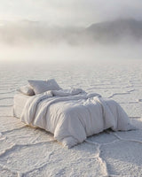 Single Duvet Cover Set 140x200 with Pillowcase · Italian Cotton Sateen · Cenere chiara