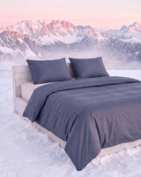 Double Duvet Cover Set 200x200 with 2 Pillowcases · Italian Cotton Sateen · Ardesia