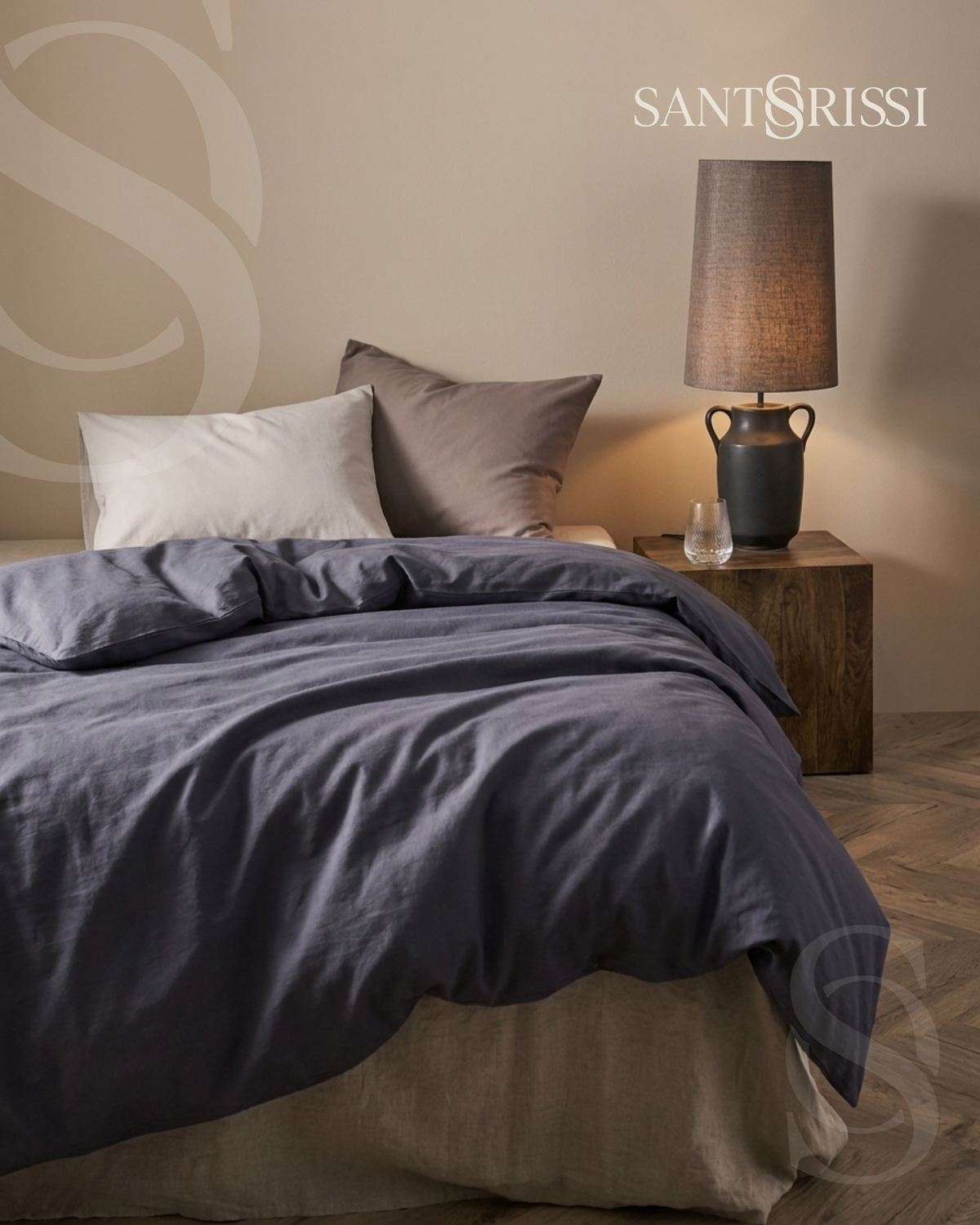 Italian Cotton Sateen Teen Bedding Set – Pietra e Cenere Collection · Ardesia